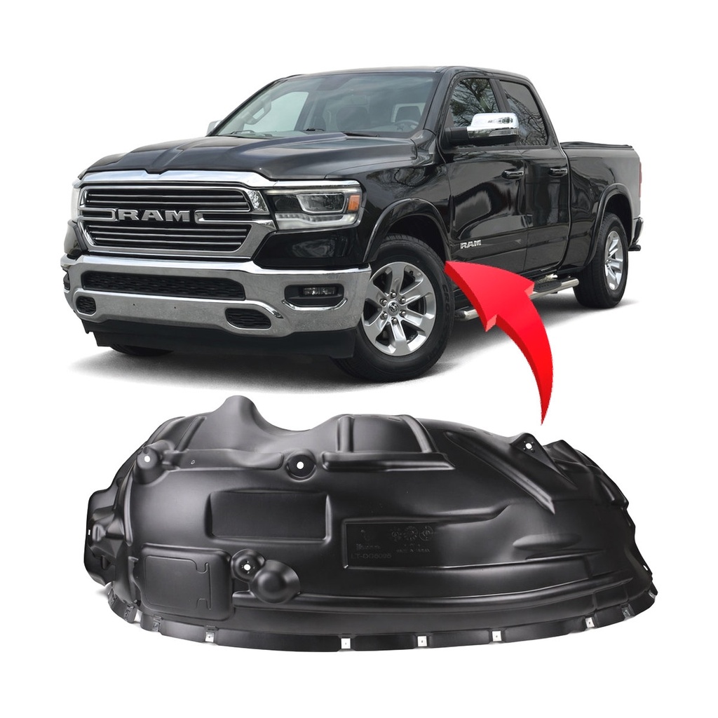 Front Left Driver Side Fender Liner for Ram 1500 2019-2024 CH1248203