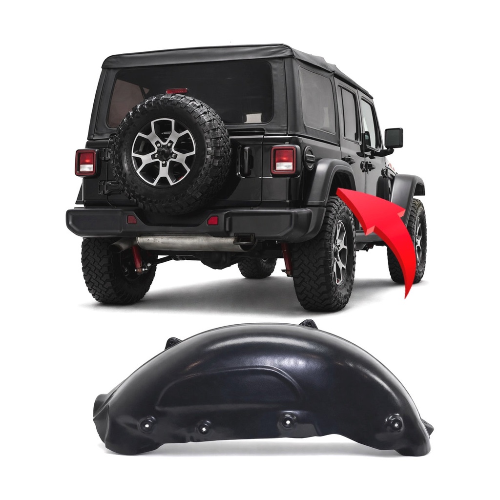 Rear Left Driver Side Fender Liner for Jeep Wrangler 2019-2025 CH1762104