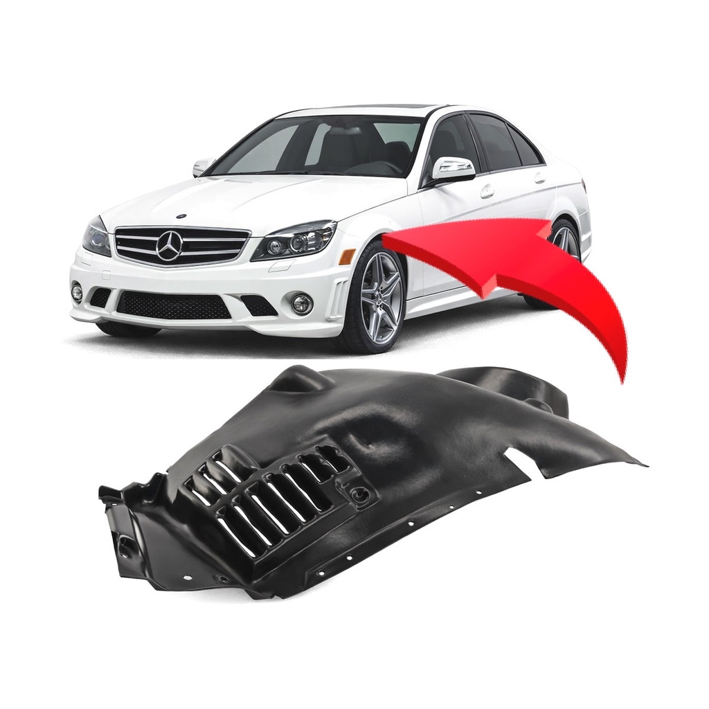 Front Driver Side Fender Liner for Mercedes-Benz C63 AMG 2008-2015 MB1248147