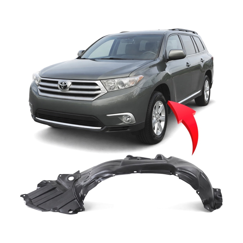 Front Left Driver Side Fender Liner for Toyota Highlander 2011-2013 TO1248173