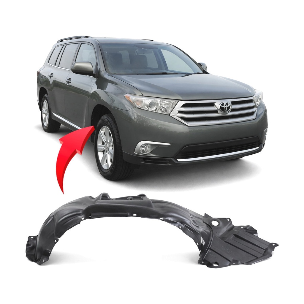 Front Passenger Side Fender Liner for Toyota Highlander 2011-2013 TO1249172