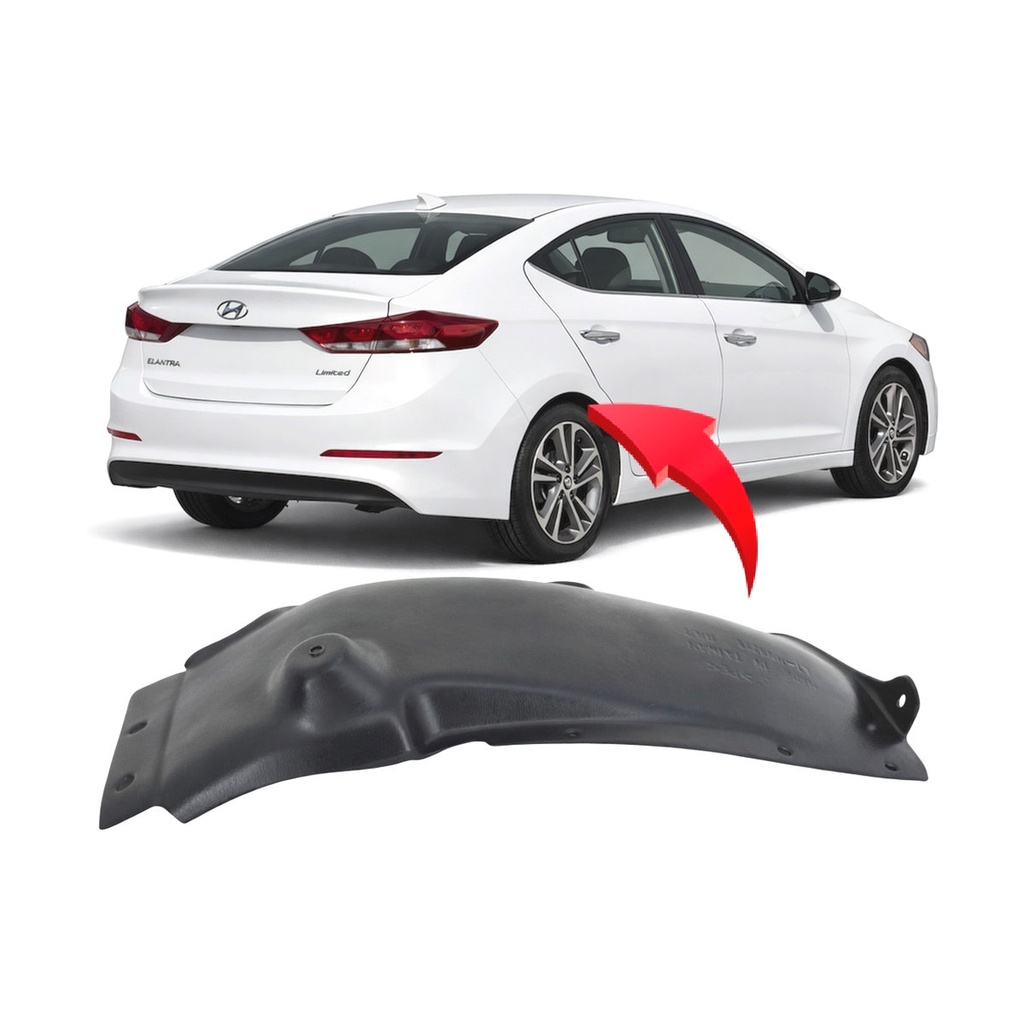 Rear Left Driver Side Fender Liner for Hyundai Elantra 2017-2018 HY1762107