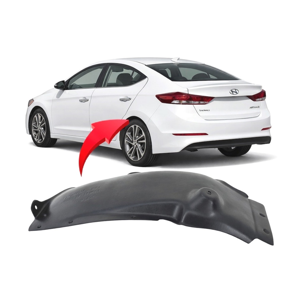 Rear Right Passenger Side Fender Liner for Hyundai Elantra 2017-2018 HY1763107