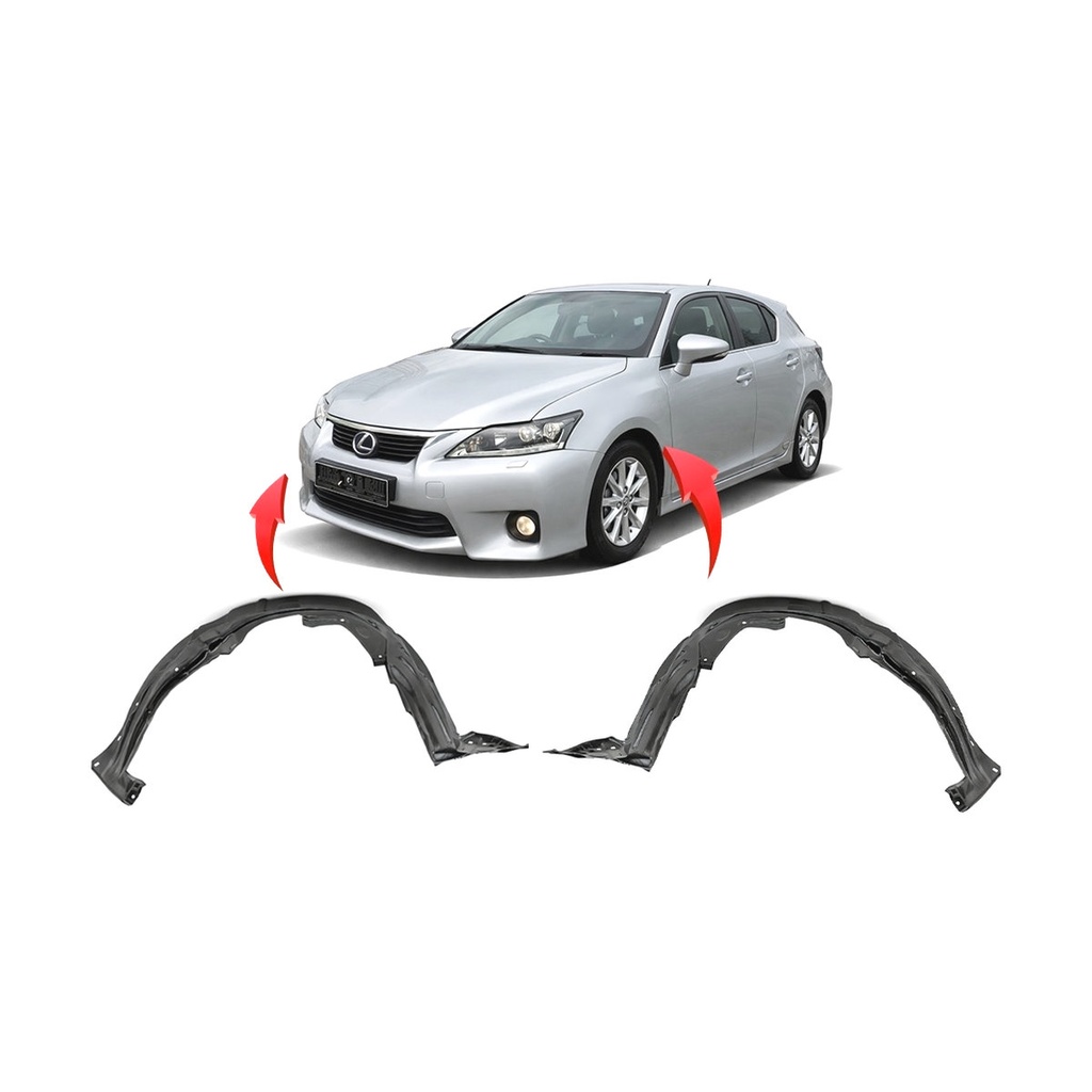 Set of 2 Front Fender Liners for Lexus CT200h 2011-2015 LX1248113 LX1249113