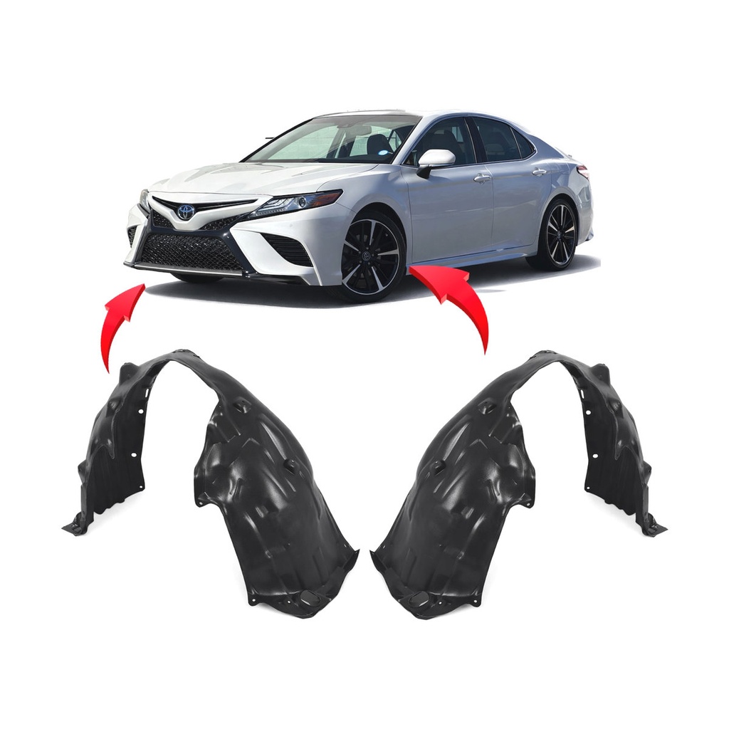 Set of 2 Front Fender Liners for Toyota Camry 2018-2024 TO1248215 TO1249215