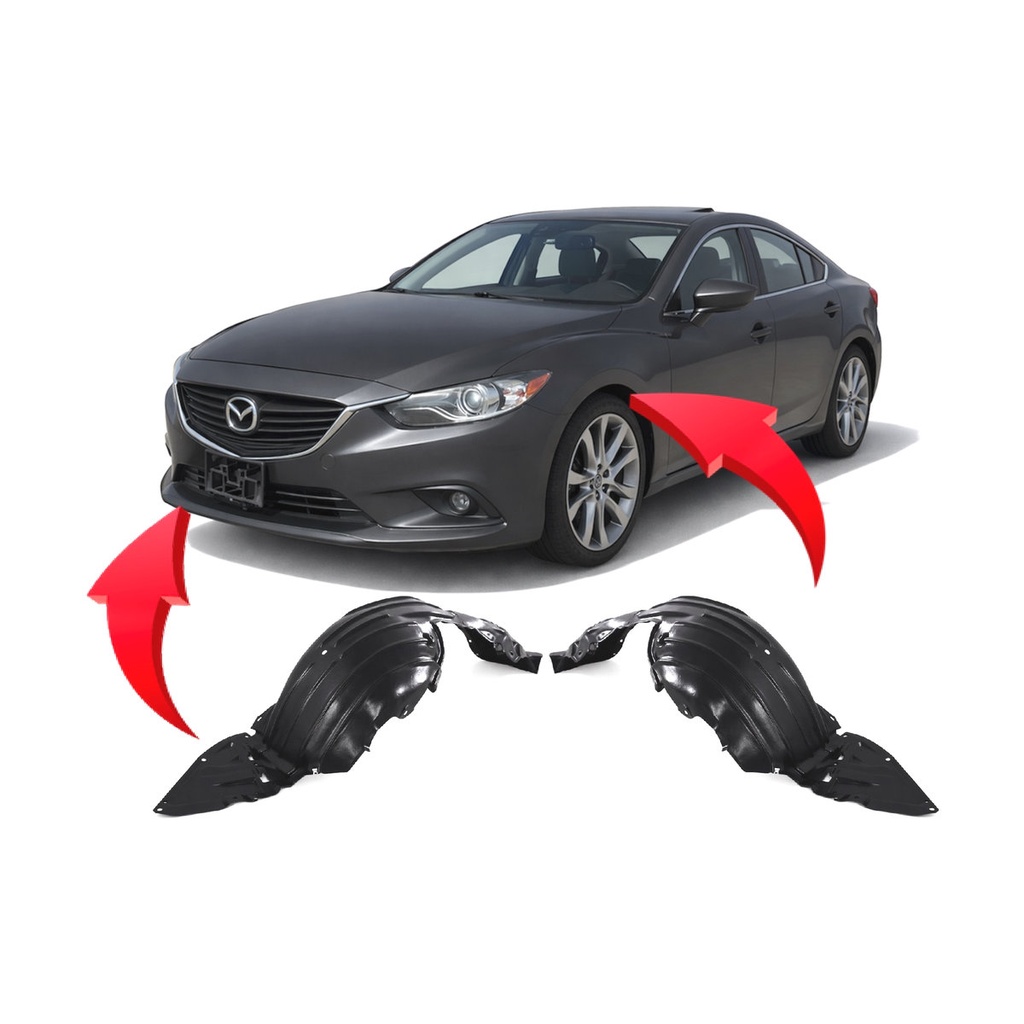 Set of 2 Front Fender Liners for Mazda 6 2014-2017 MA1248143 MA1249143