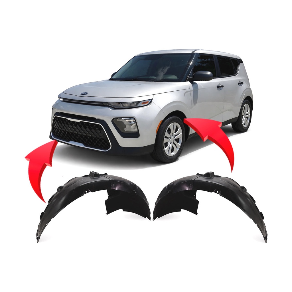 Set of 2 Front Fender Liners for Kia Soul 2020-2022 KI1248162 KI1249162