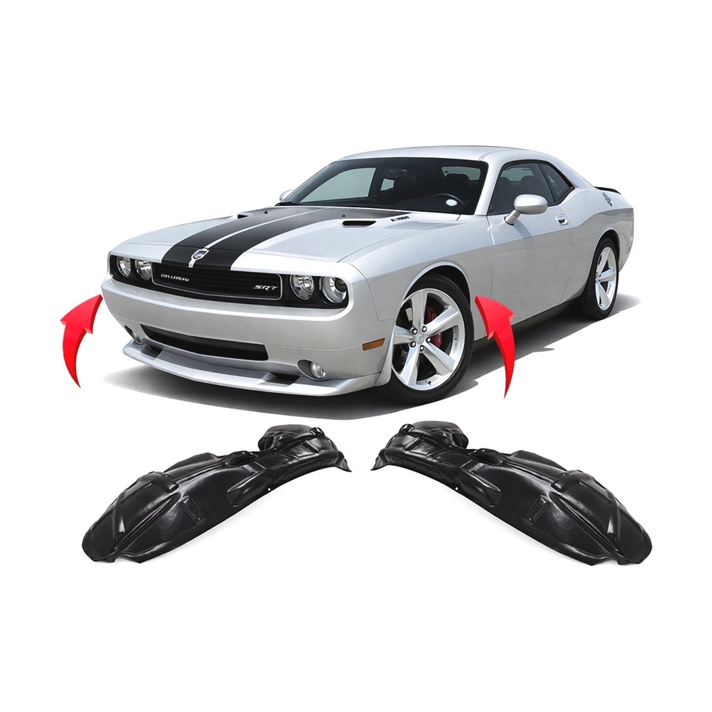 Set of 2 Front Fender Liners for Dodge Challenger 2008-2014 CH1248150
