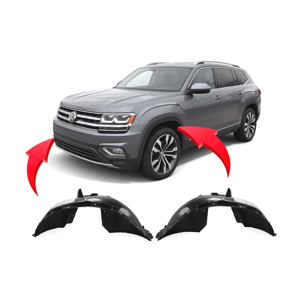 Set of 2 Front Fender Liners for Volkswagen Atlas 2018-2023 VW1248144 VW1249144