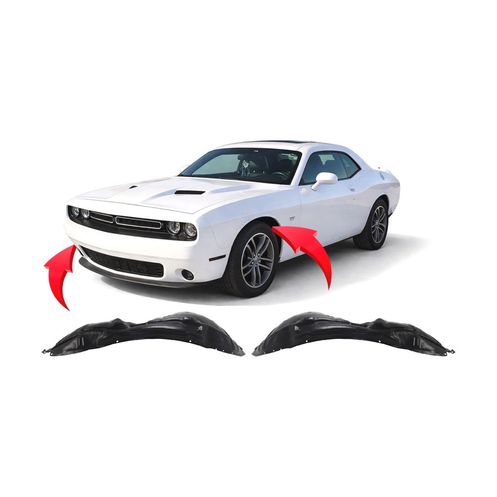 Set of 2 Front Fender Liners for Dodge Challenger 2015-2023 CH1248172 CH1249172