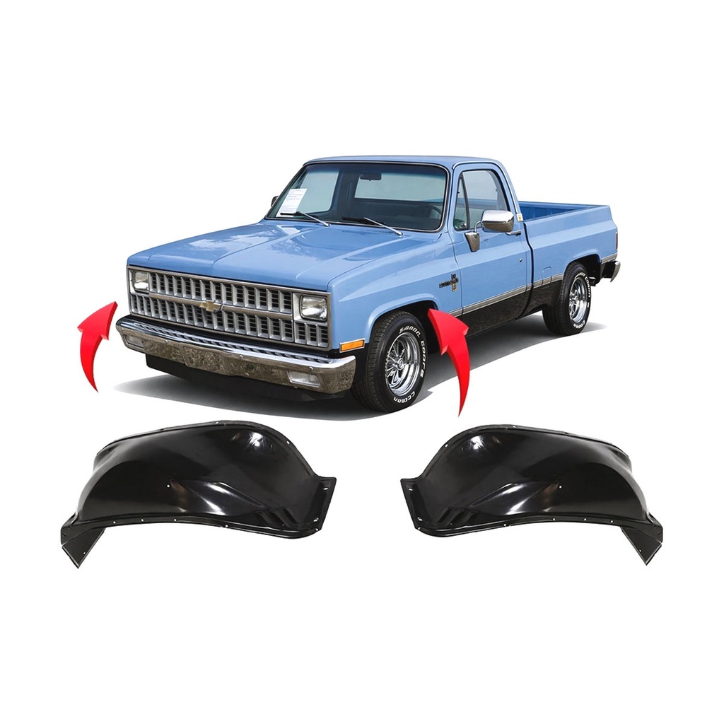 Set of 2 Front Fender Liners for Chevrolet Blazer 1981-1991 GM1246102 GM1247102