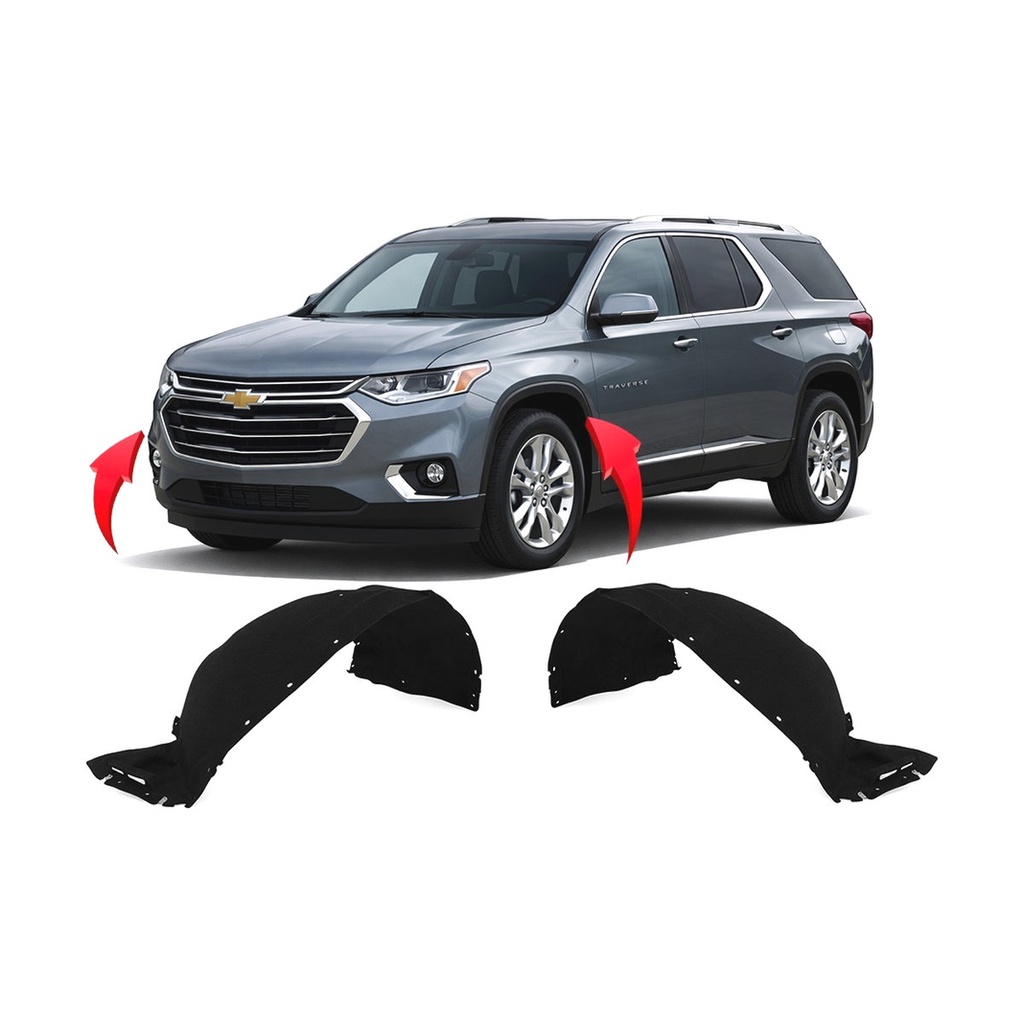 Set of 2 Front Fender Liners for Chevrolet Traverse 2018-2021 GM1248284