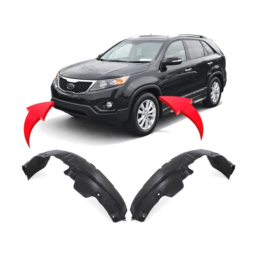 Set of 2 Front Fender Liners for Kia Sorento 2011-2013 KI1248117 KI1249117