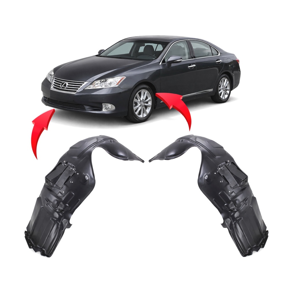 Set of 2 Front Fender Liners for Lexus ES350 2010-2012 LX1248114 LX1249114