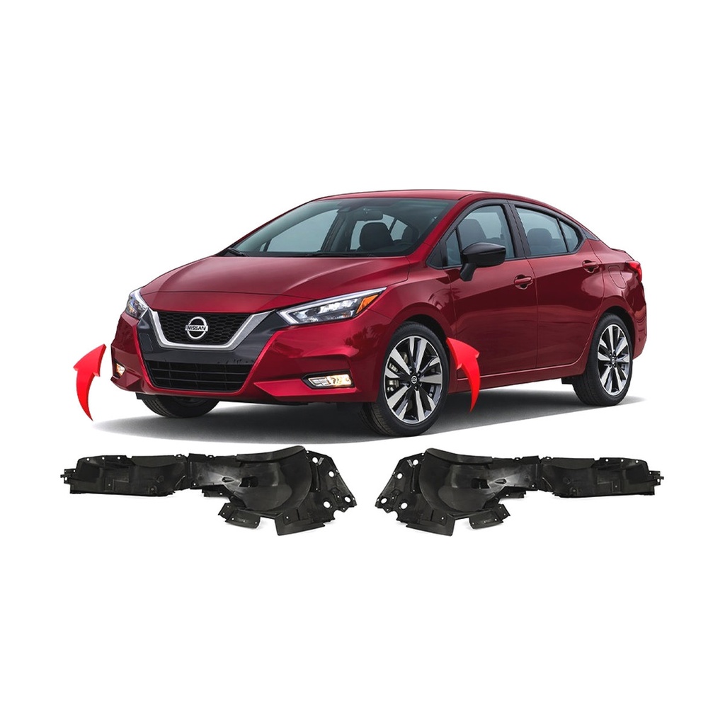 Set of 2 Front Fender Liners for Nissan Versa 2020-2023 NI1248178 NI1249178