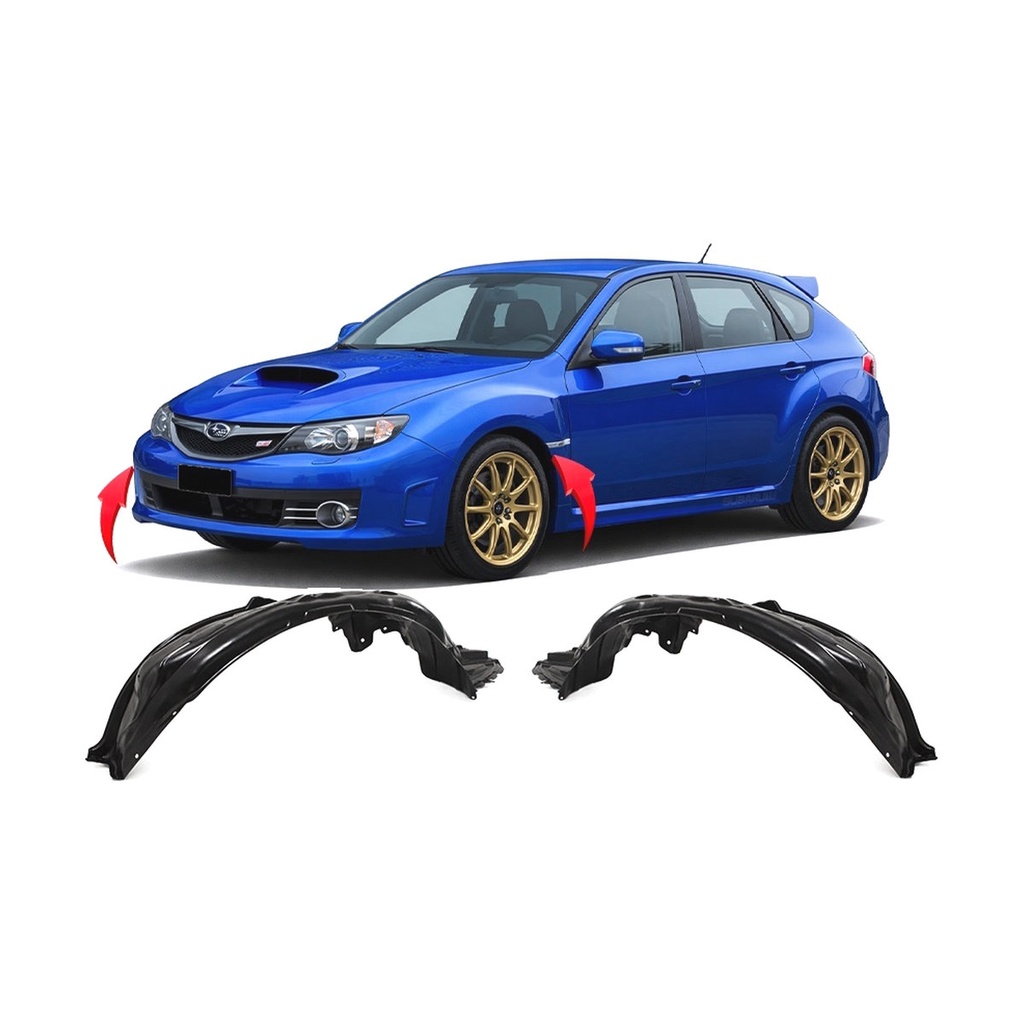 Set of 2 Front Fender Liners for Subaru Impreza 2008-2011 SU1248117 SU1249117