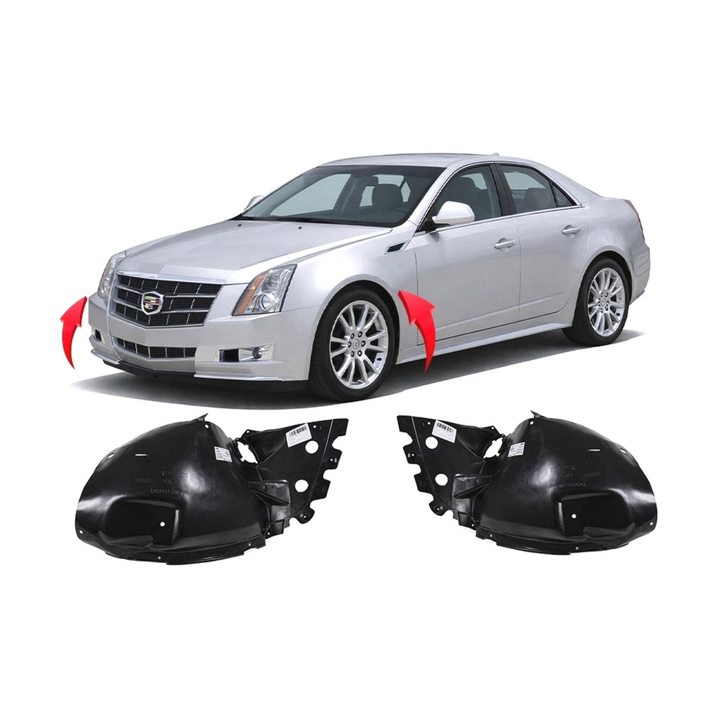 Set of 2 Front Fender Liners for Cadillac CTS 2008-2014 GM1248198 GM1249198