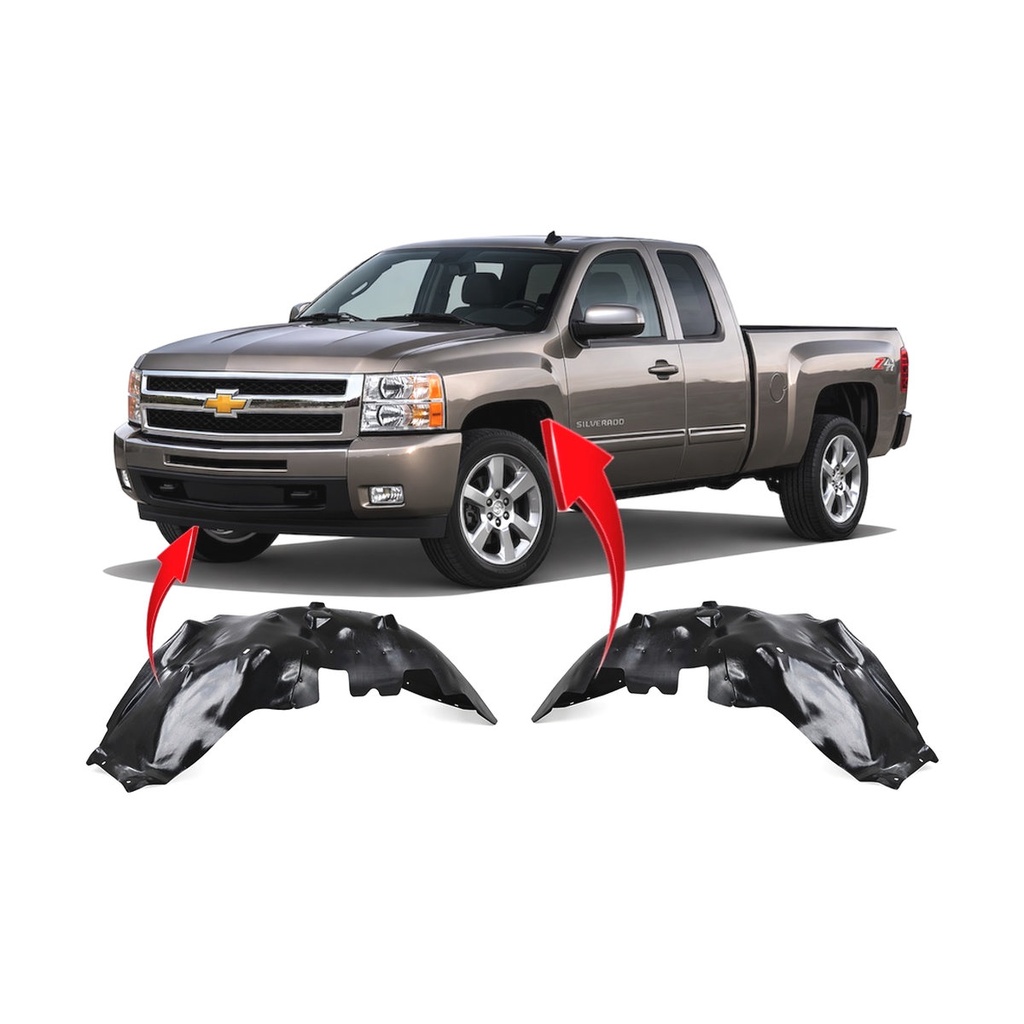 Set of 2 Front Fender Liners for Chevrolet Silverado 2500 HD 2011-2014 GM1248232