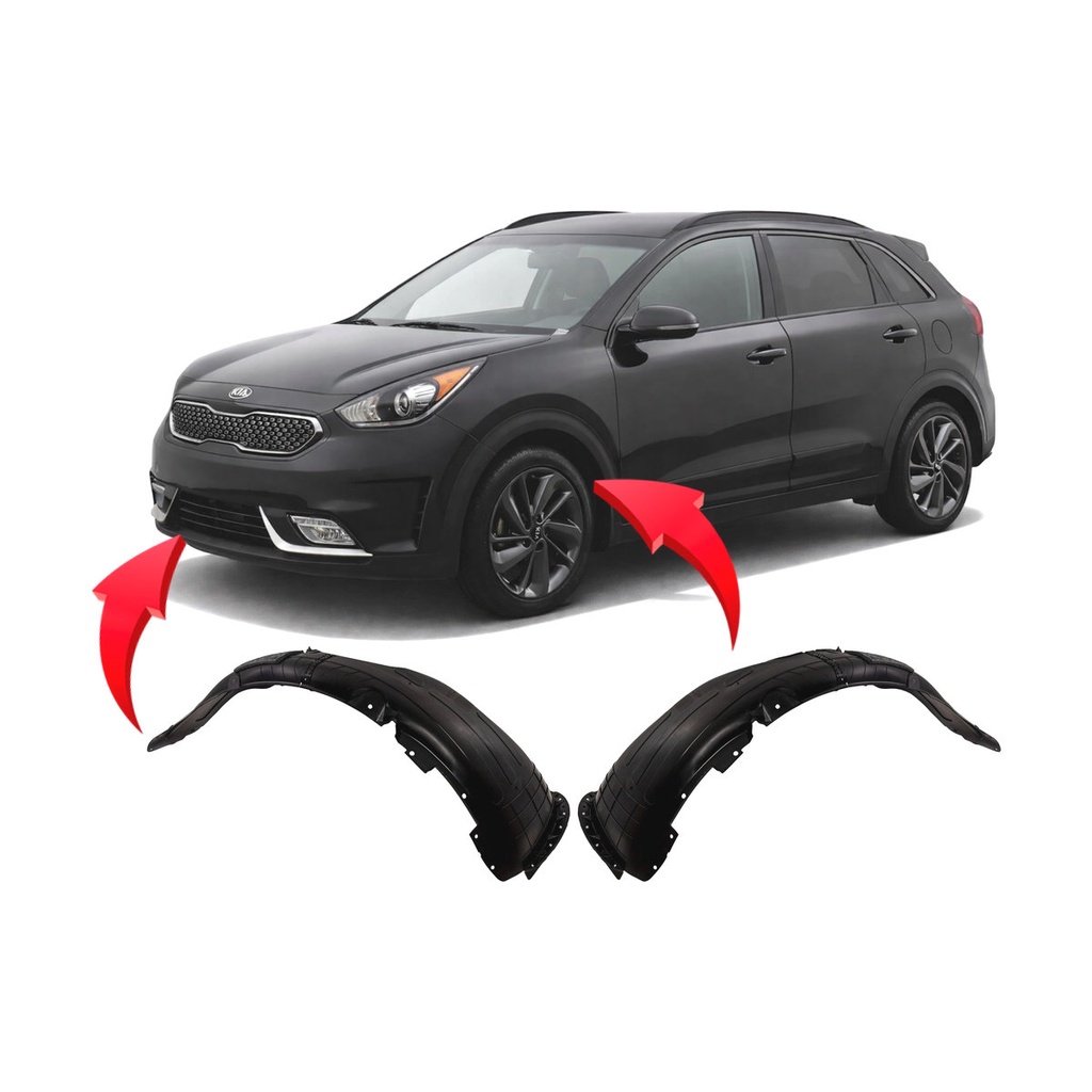 Set of 2 Front Fender Liners for Kia Niro 2017-2019 KI1248161 KI1249161