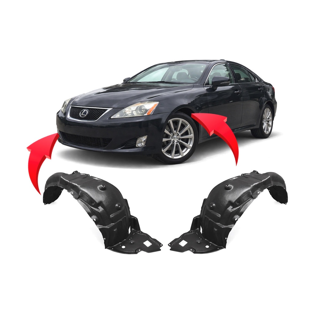 Set of 2 Front Fender Liners for Honda Pilot 2003-2005 LX1248118 LX1249118