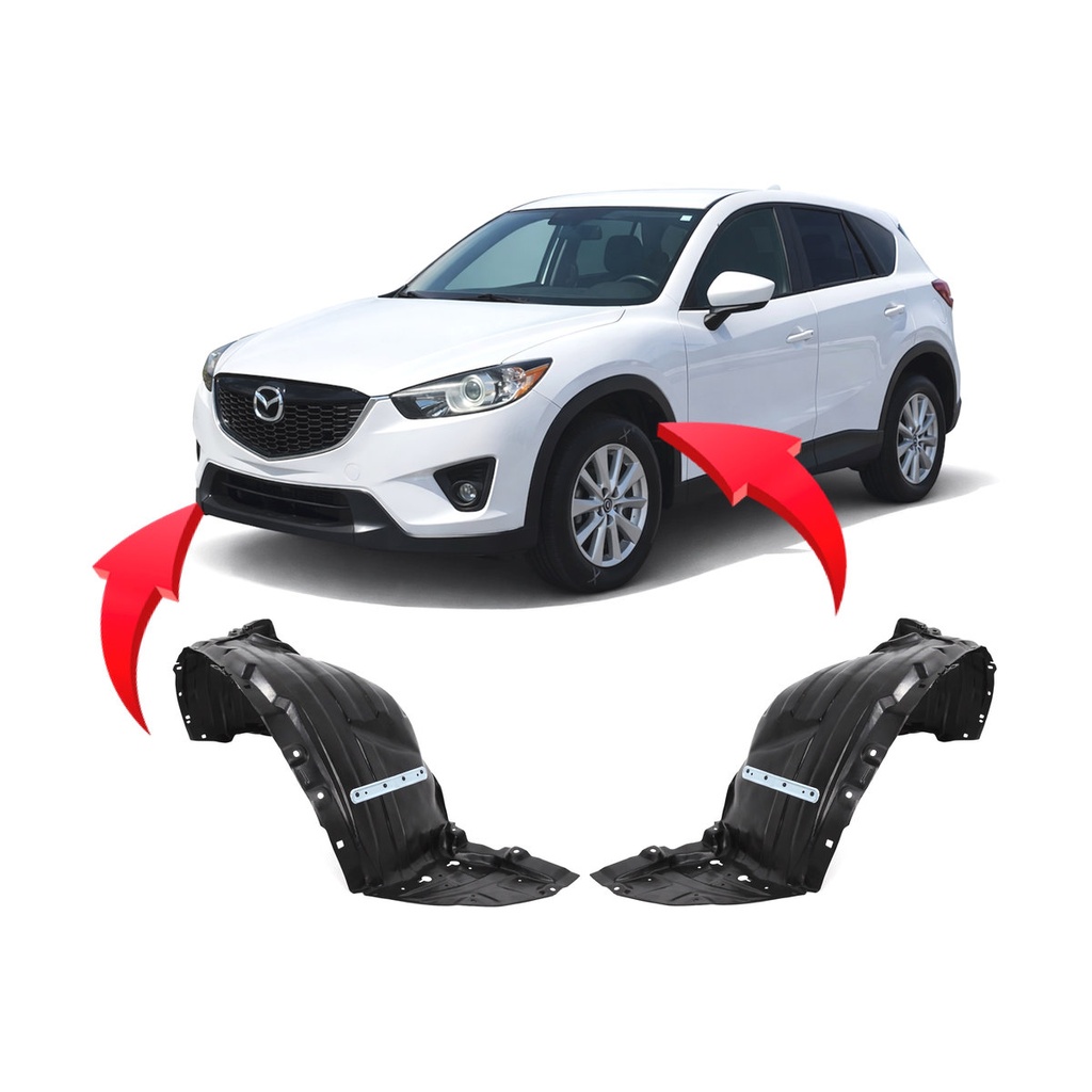 Set of 2 Front Fender Liners for Mazda CX-5 2013-2016 MA1248142 MA1249142
