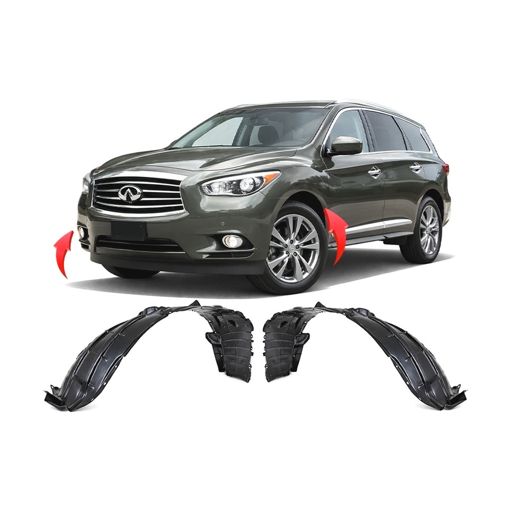 Set of 2 Front Fender Liners for Nissan Pathfinder 2013-2014 NI1248137 NI1249137