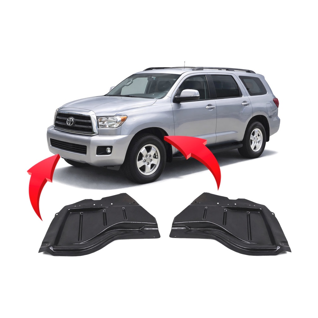 Set of 2 Front Fender Liners for Toyota Sequoia 2008-2020 TO1248153 TO1249153