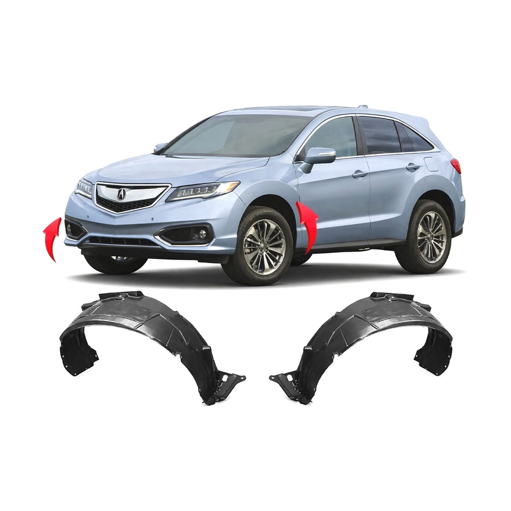 Set of 2 Front Fender Liners for Acura RDX 2016-2018 AC1248130 AC1249130