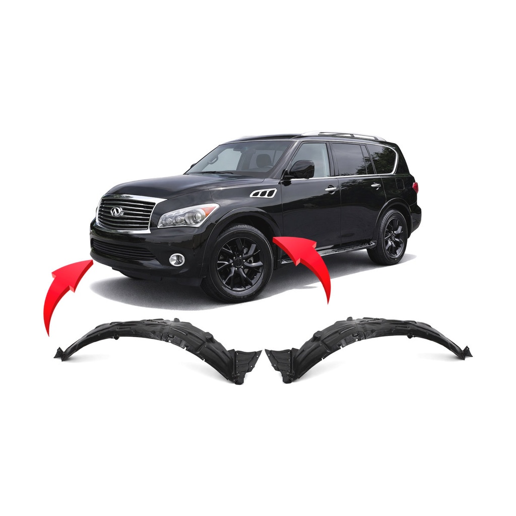 Set of 2 Front Fender Liners for Volvo XC60 2018-2024 IN1248123 IN1249123