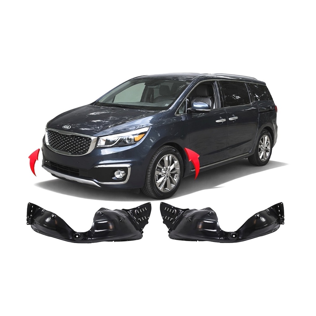 Set of 2 Front Fender Liners for Kia Sedona 2015-2019 KI1248148 KI1249148