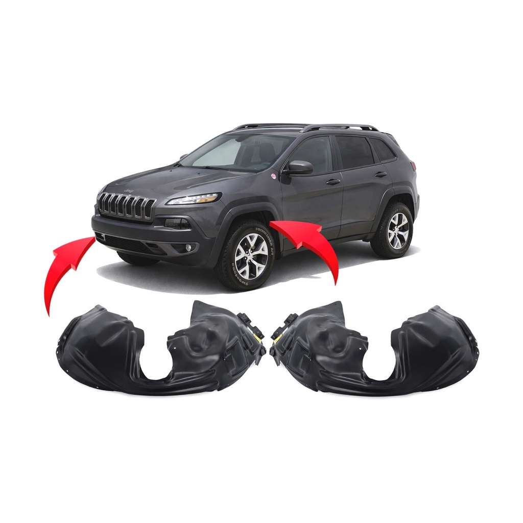 Set of 2 Front Fender Liners for Jeep Cherokee 2014-2018 CH1248163 CH1249163