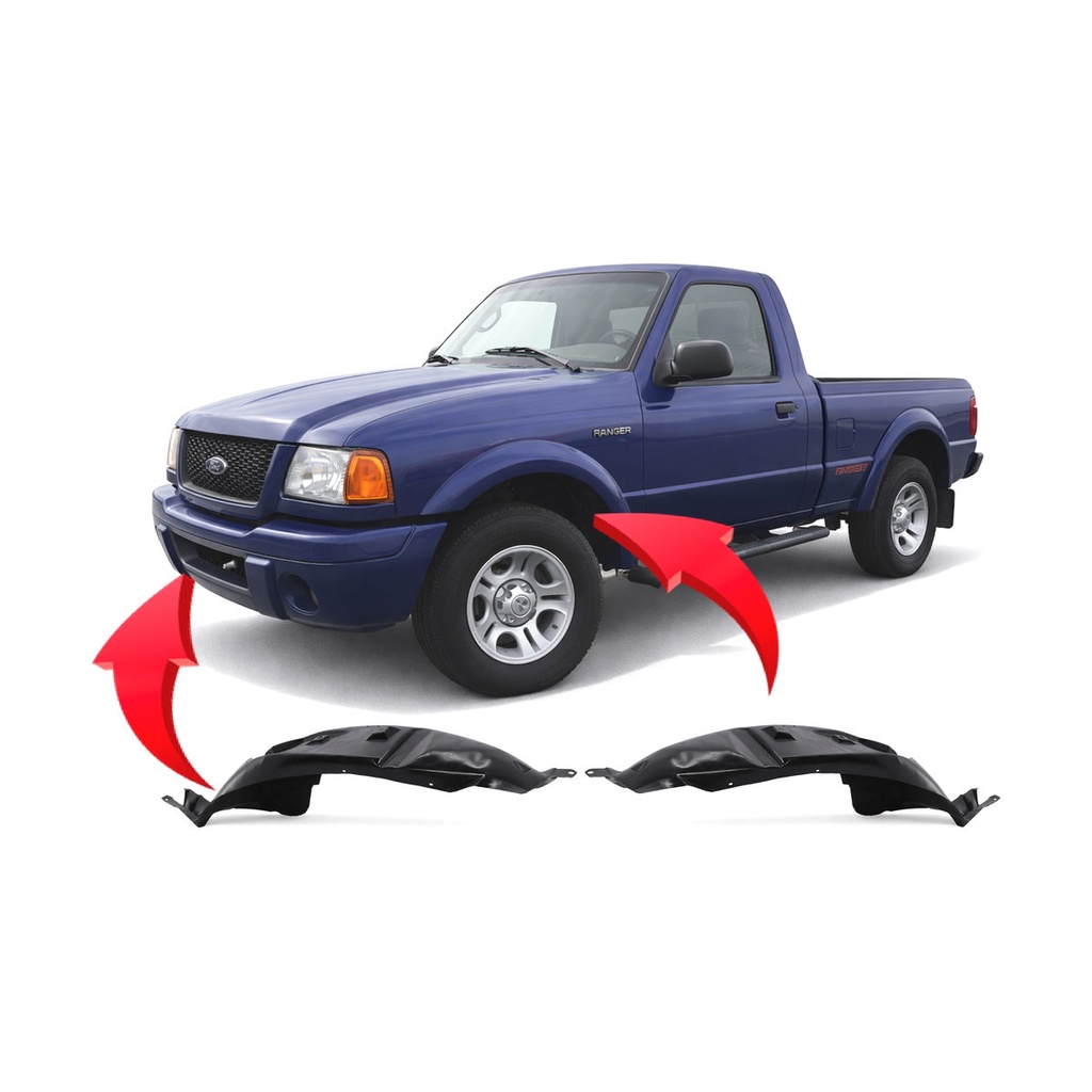 Set of 2 Front Fender Liners for Ford Ranger 1998-2011 FO1248109 FO1249109