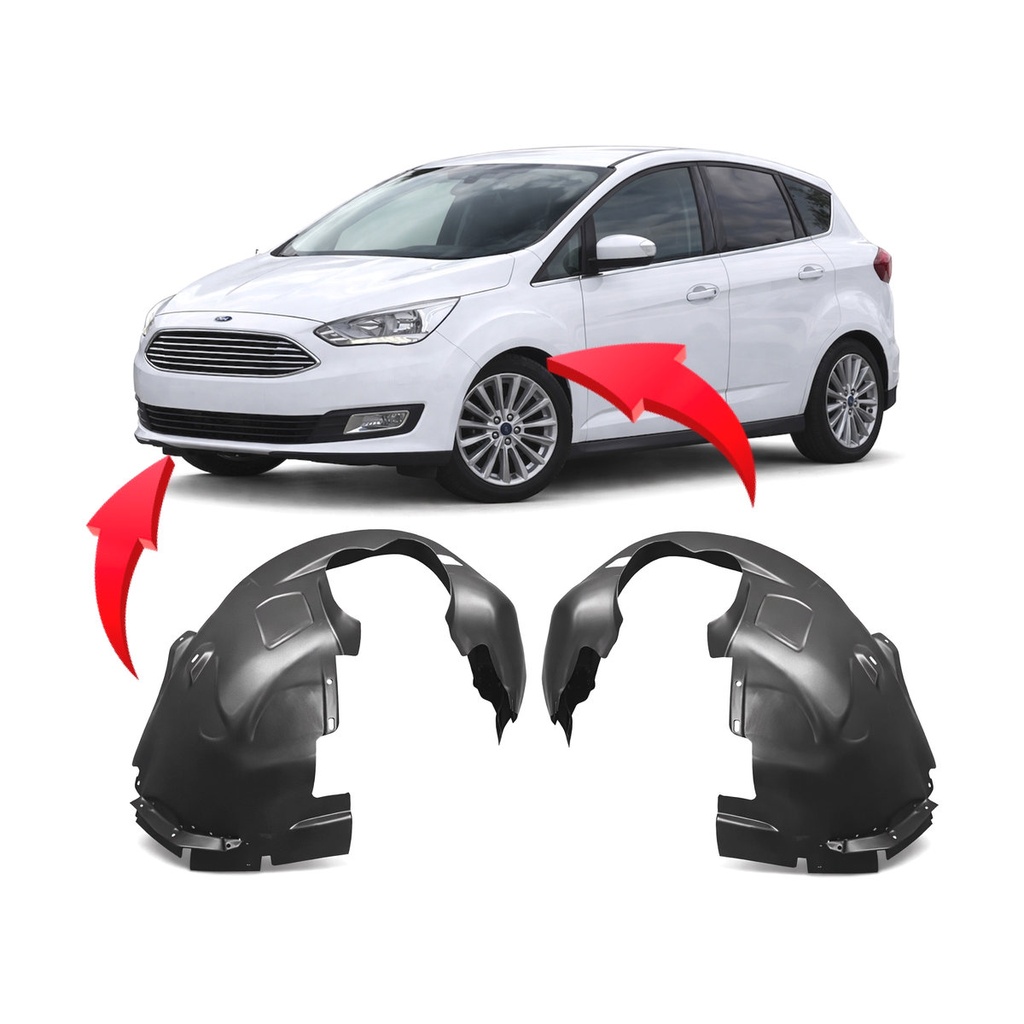 Set of 2 Front Fender Liners for Ford C-Max 2013-2018 FO1248157 FO1249157