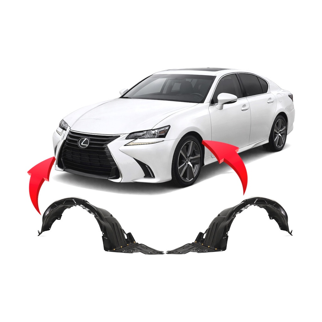 Set of 2 Front Fender Liners for Lexus GS350 2016-2020 LX1248146 LX1249146