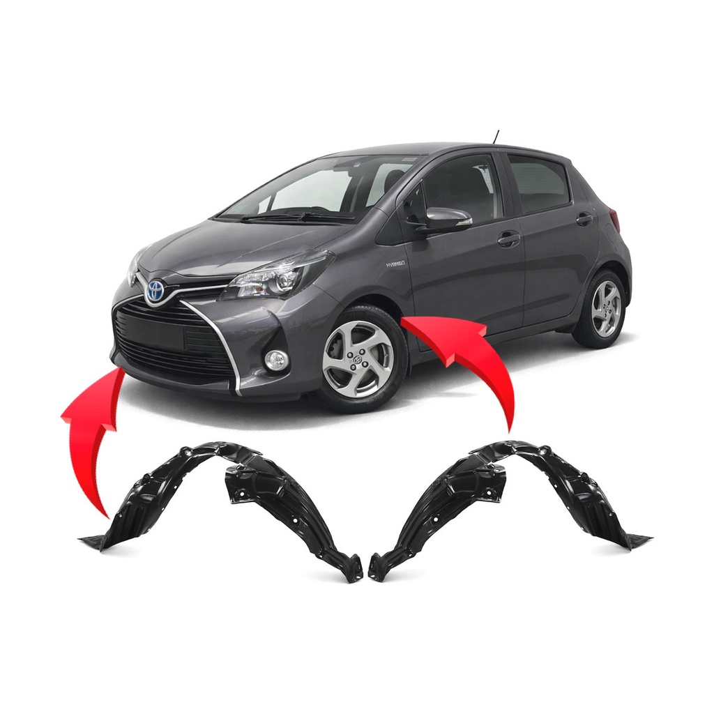 Set of 2 Front Fender Liners for Toyota Yaris 2016-2020 TO1248226 TO1249226