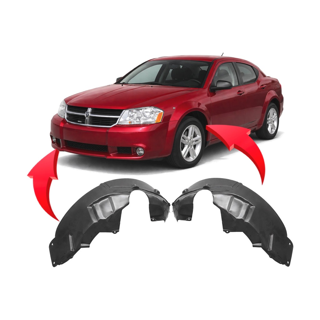 Set of 2 Front Fender Liners for Dodge Avenger 2008-2010 CH1248132 CH1249132