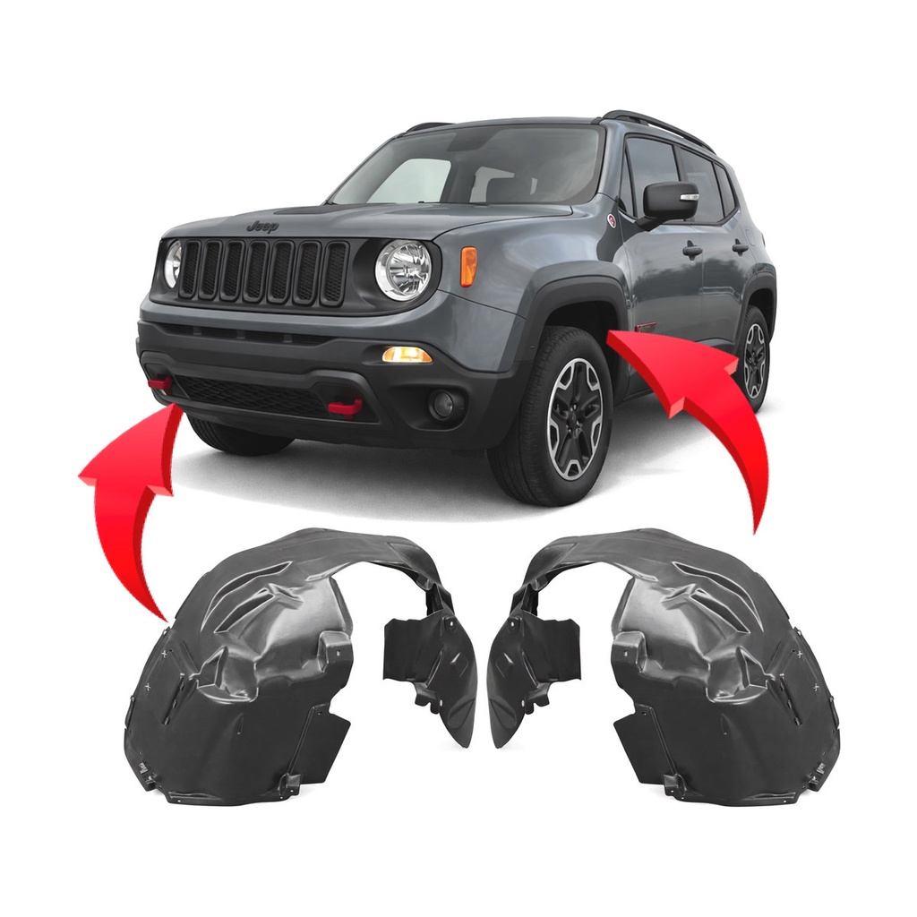 Set of 2 Front Fender Liners for Jeep Renegade 2015-2018 CH1248183 CH1249183