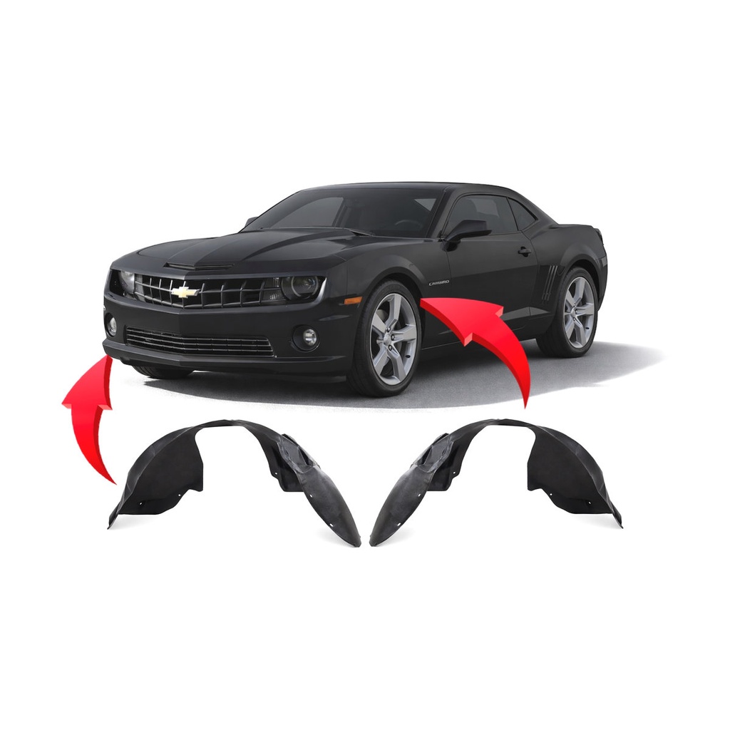 Set of 2 Front Fender Liners for Chevrolet Camaro 2010-2013 GM1248212 GM1249212