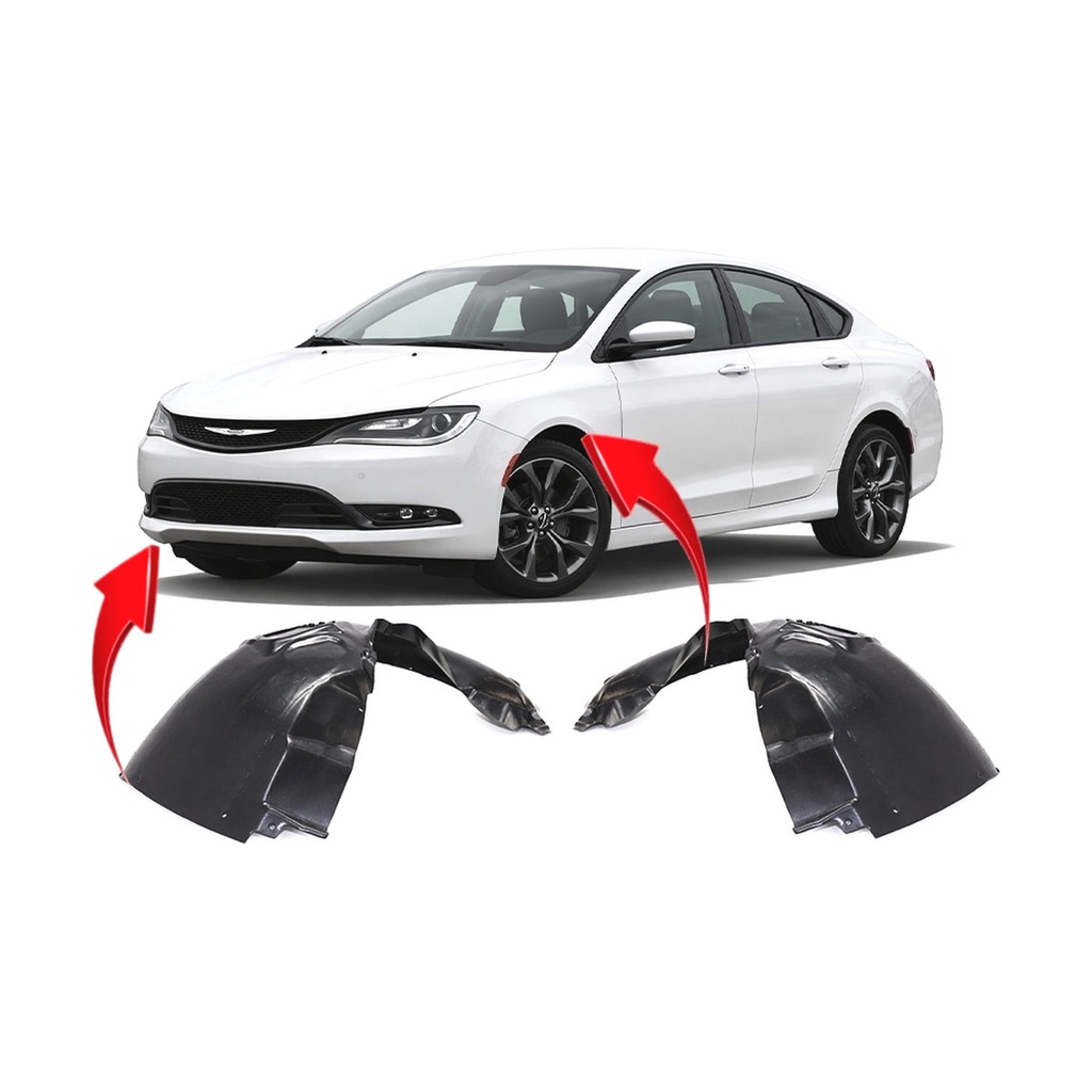 Set of 2 Front Fender Liners for Chrysler 200 2015-2017 CH1248168 CH1249168