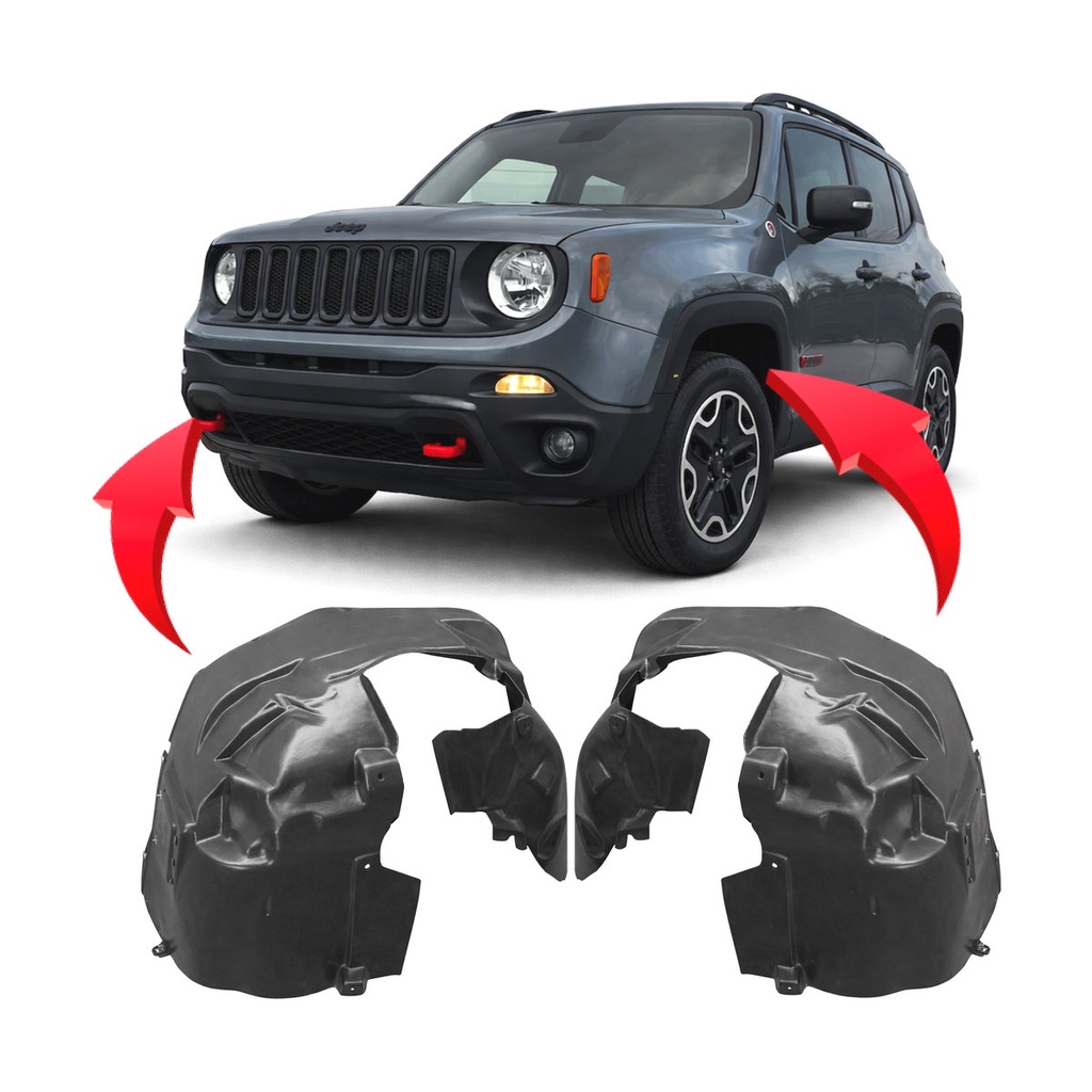 Set of 2 Front Fender Liners for Jeep Renegade 2015-2018 CH1248184 CH1249184