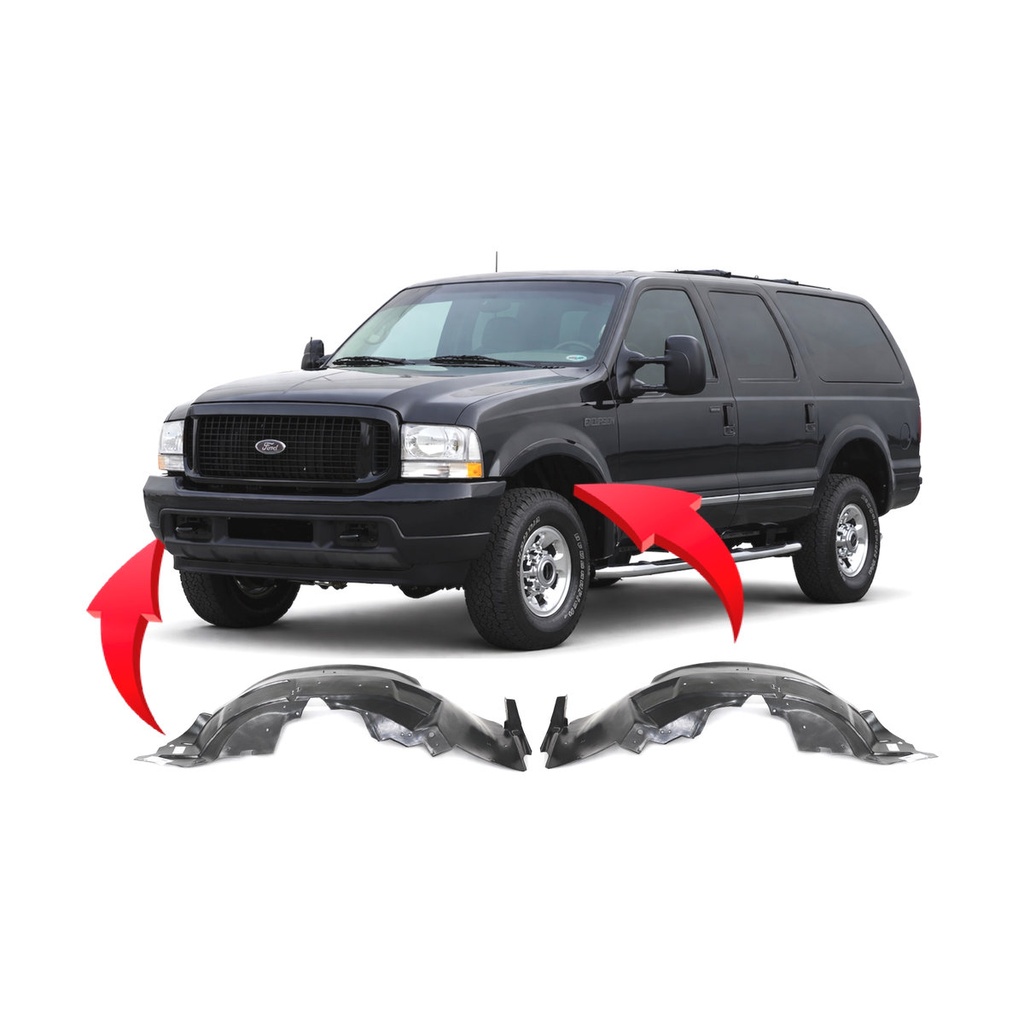 Set of 2 Front Fender Liners for Ford F-250 Super Duty 1999-2004 FO1246108