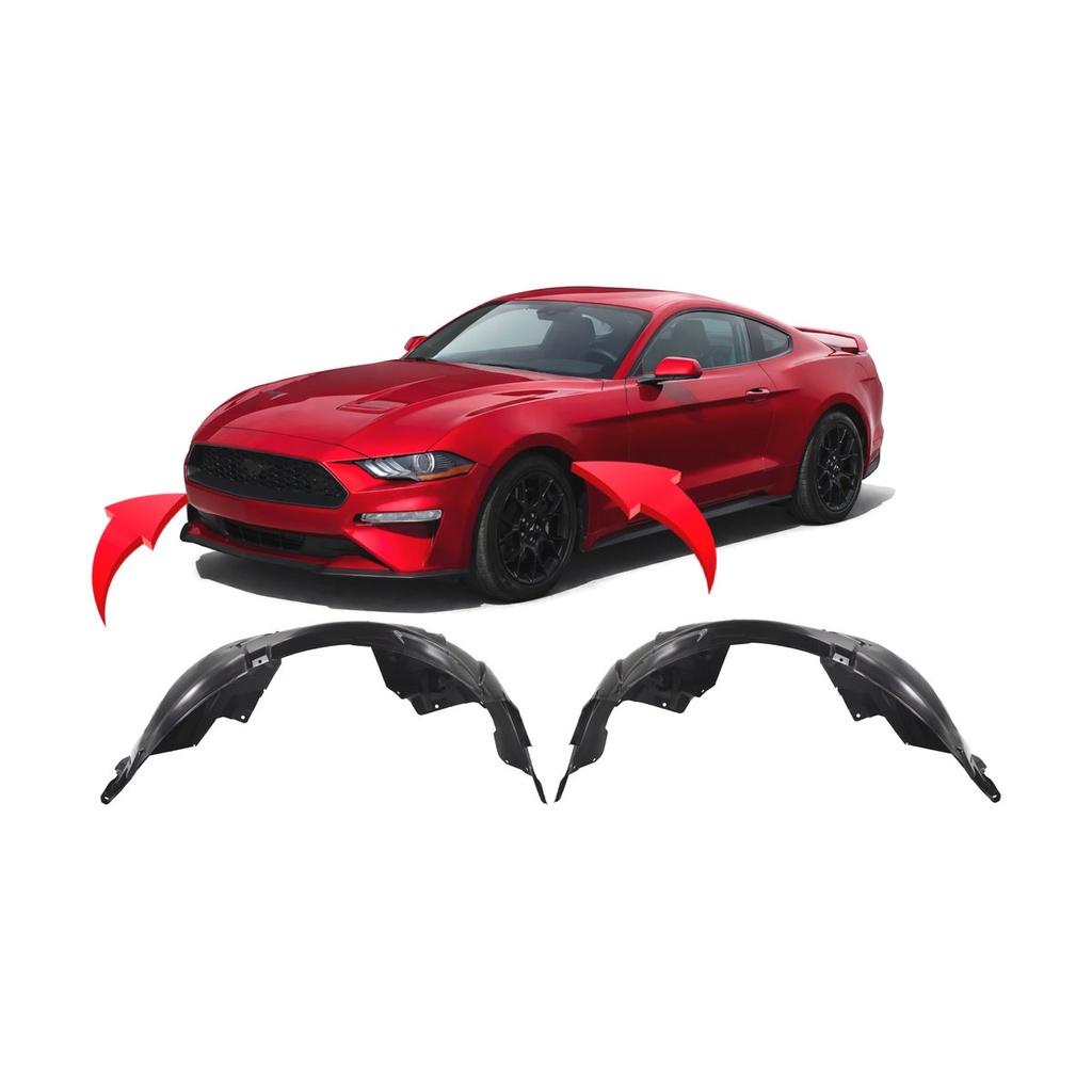 Set of 2 Front Fender Liners for Ford Mustang 2018-2023 FO1248189 FO1249189