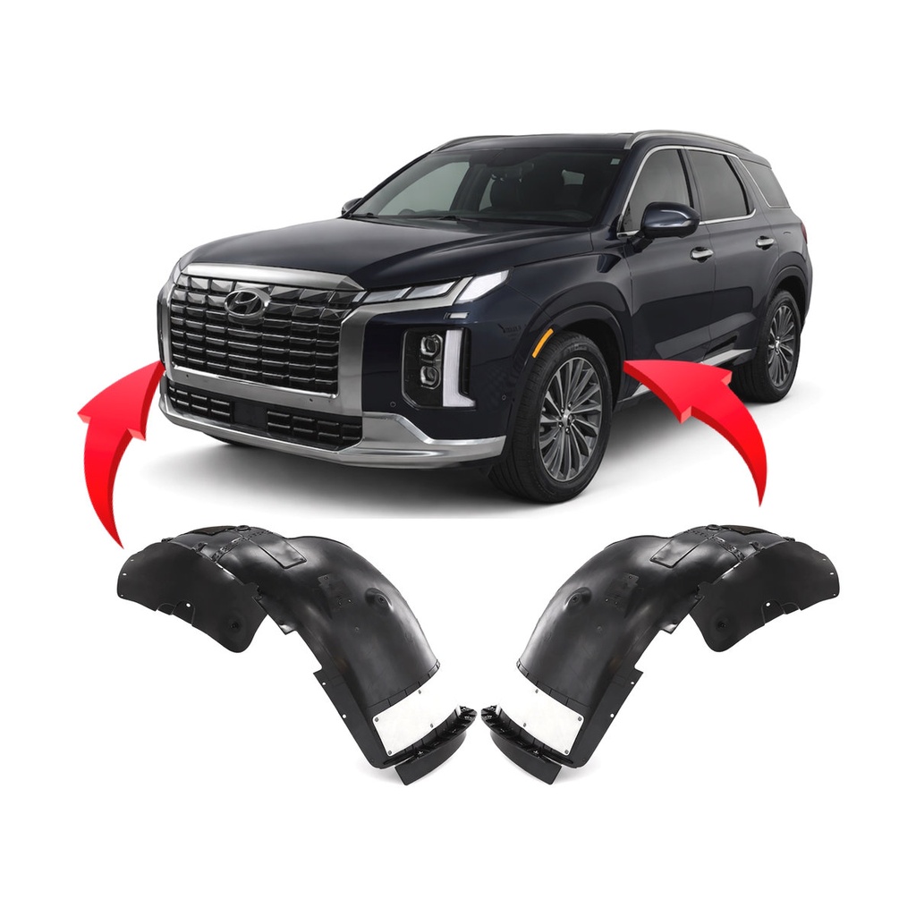 Set of 2 Front Fender Liners for Hyundai Palisade 2023-2025 HY1248202 HY1249202