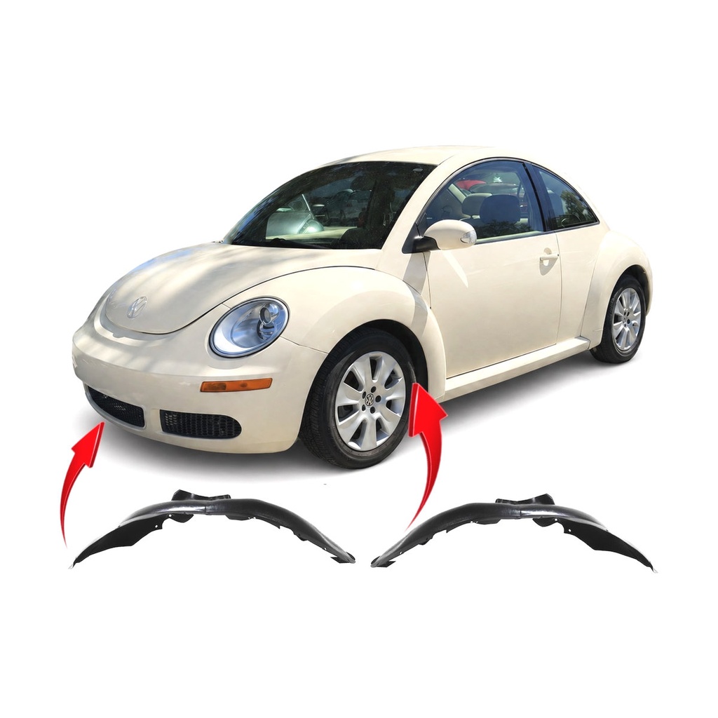 Set of 2 Front Fender Liners for Volkswagen Beetle 2006-2010 VW1248109 VW1249109