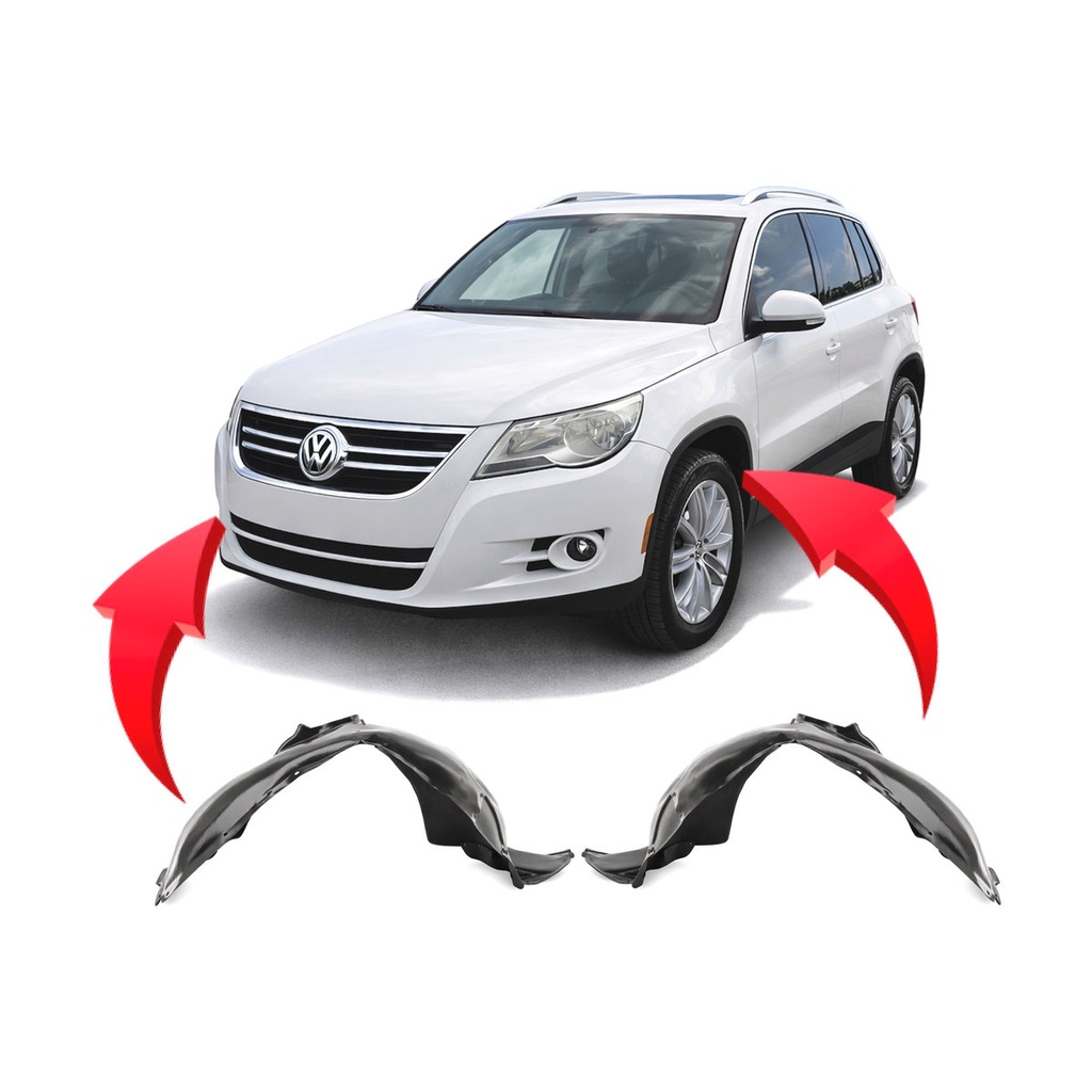 Set of 2 Front Fender Liners for Volkswagen Tiguan Limited 2009-2018 VW1248114