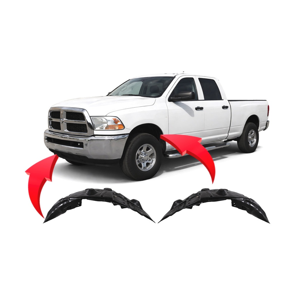 Set of 2 Front Fender Liners for Ram 2500 2010-2012 CH1248158 CH1249158