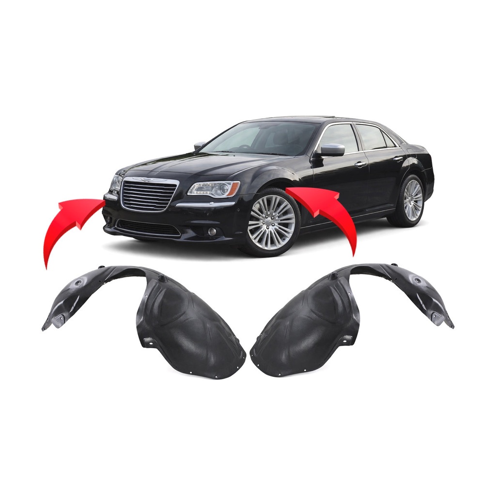 Set of 2 Front Fender Liners for Chrysler 300 2011-2014 CH1248155 CH1249155