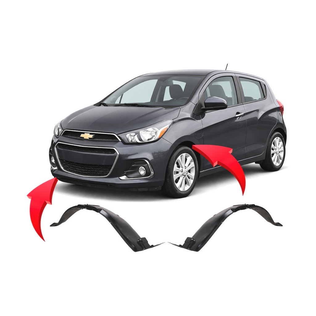 Set of 2 Front Fender Liners for Chevrolet Spark 2016-2019 GM1248294 GM1249294
