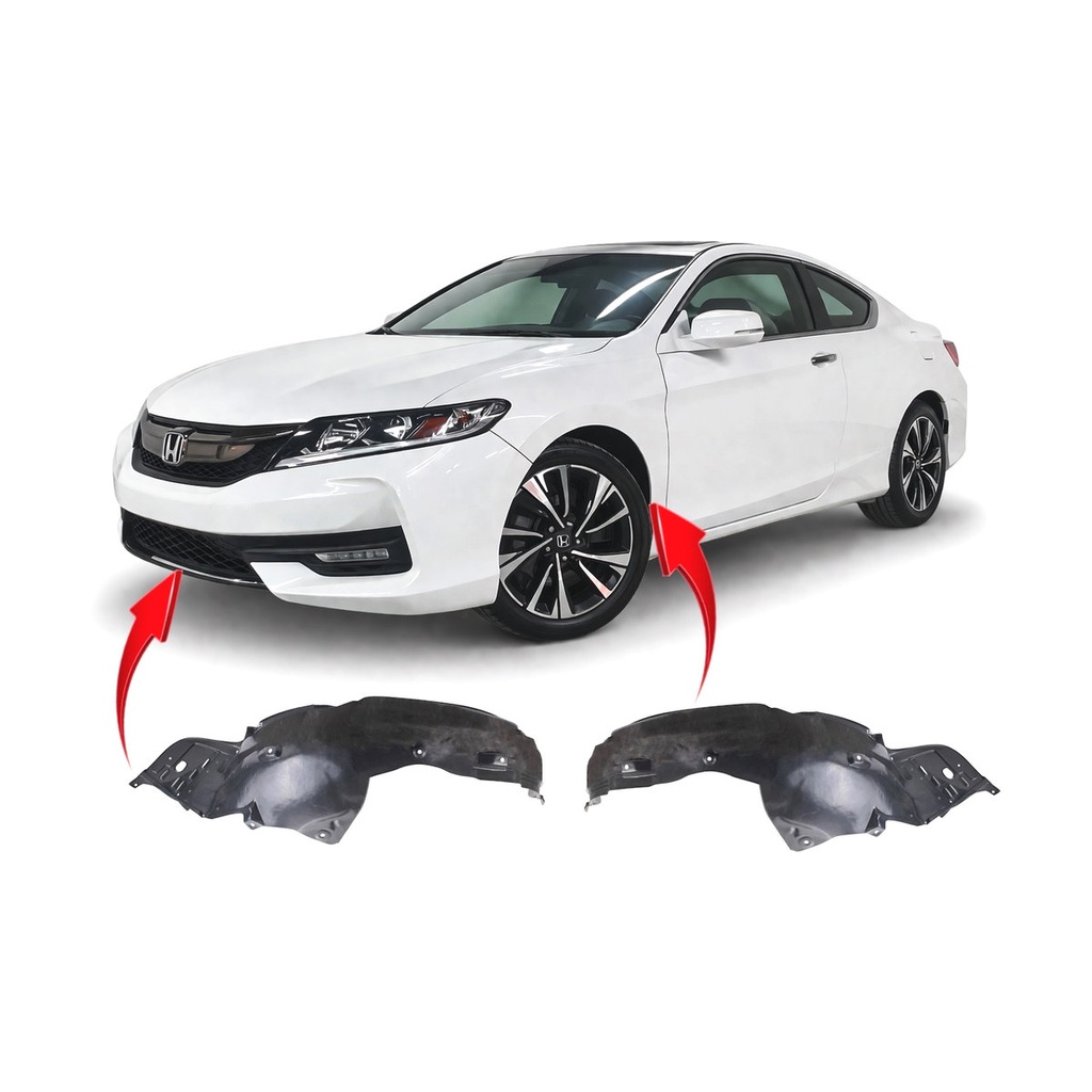 Set of 2 Front Fender Liners for Honda Accord 2016-2017 HO1248174 HO1249174