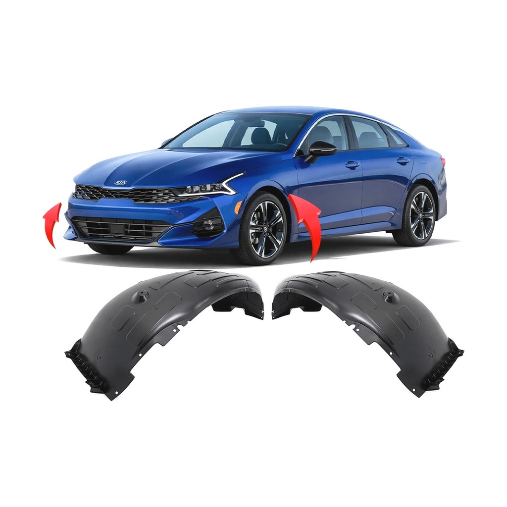 Set of 2 Front Fender Liners for Kia K5 2021-2024 KI1248166 KI1249166